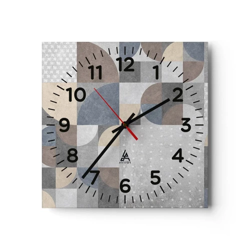 Wall clock - Clock on glass - Ceramic Fantasy - 30x30 cm