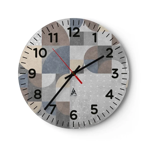 Wall clock - Clock on glass - Ceramic Fantasy - 30x30 cm