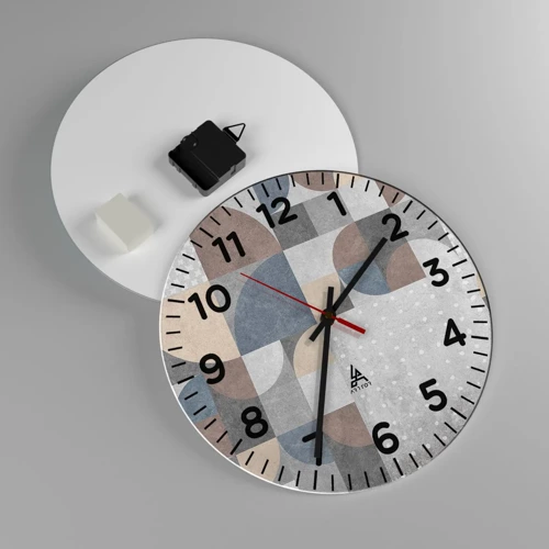 Wall clock - Clock on glass - Ceramic Fantasy - 30x30 cm