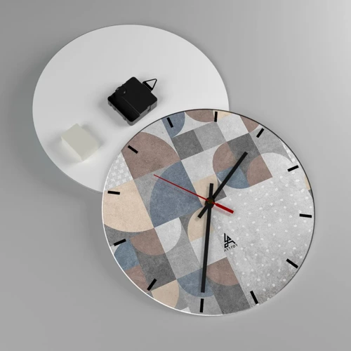 Wall clock - Clock on glass - Ceramic Fantasy - 30x30 cm