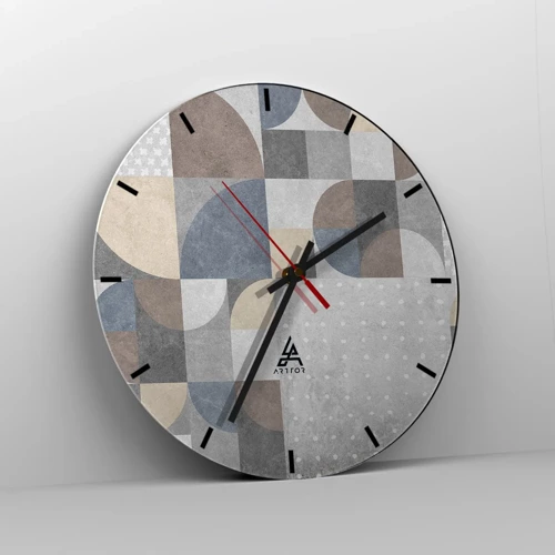 Wall clock - Clock on glass - Ceramic Fantasy - 30x30 cm