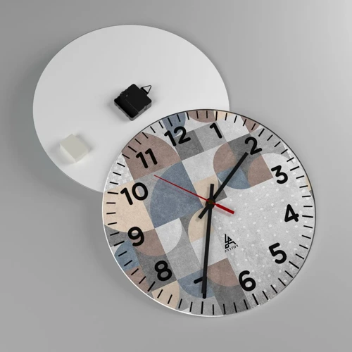 Wall clock - Clock on glass - Ceramic Fantasy - 40x40 cm