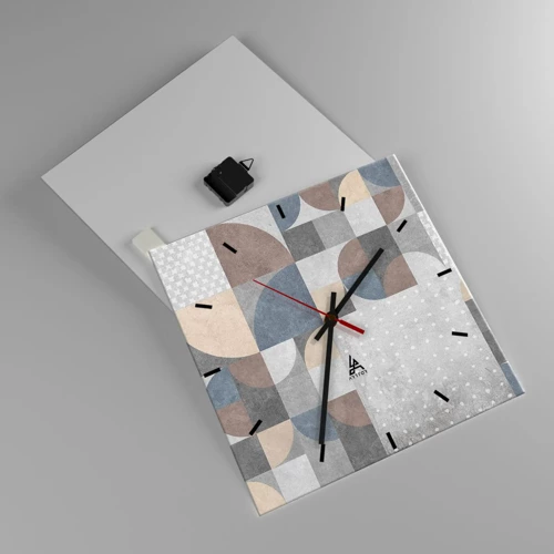 Wall clock - Clock on glass - Ceramic Fantasy - 40x40 cm