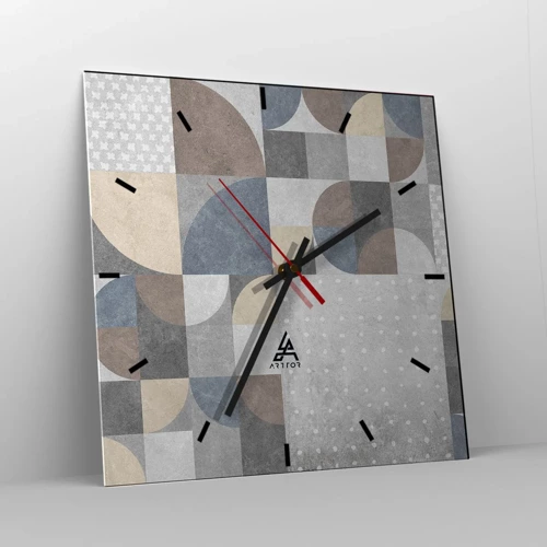 Wall clock - Clock on glass - Ceramic Fantasy - 40x40 cm