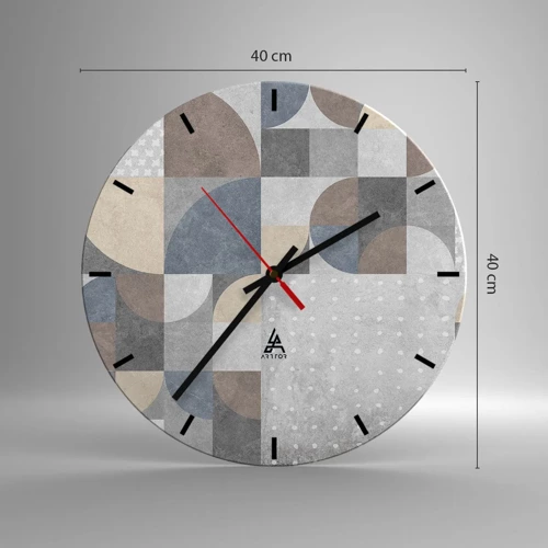 Wall clock - Clock on glass - Ceramic Fantasy - 40x40 cm