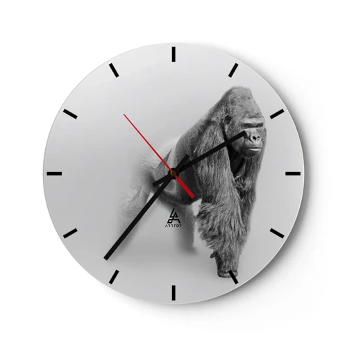 Wall clock - Clock on glass - Certain of Its Strength - 30x30 cm