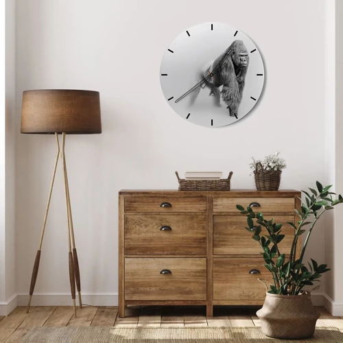 Wall clock - Clock on glass - Certain of Its Strength - 30x30 cm