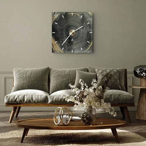 Wall clock - Clock on glass - Change and Persistance - 40x40 cm