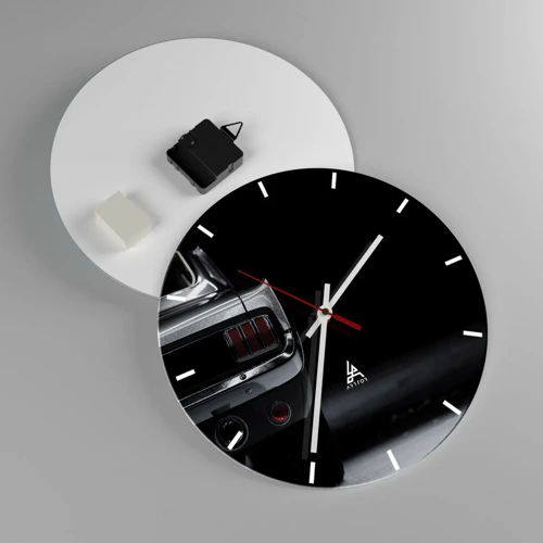 Wall clock - Clock on glass - Charm of the Classic - 30x30 cm