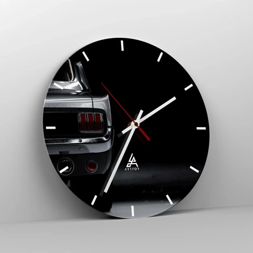 Wall clock - Clock on glass - Charm of the Classic - 30x30 cm