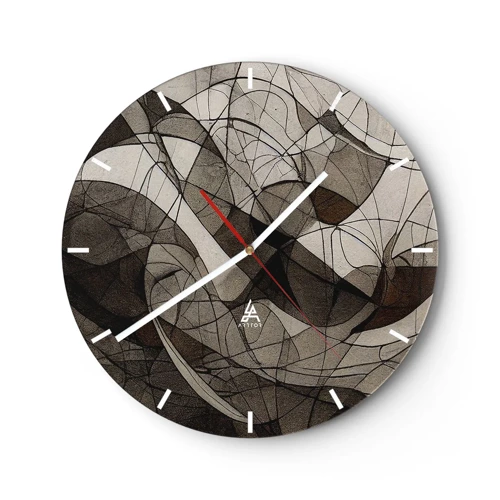 Wall clock - Clock on glass - Circulation of the Colours of the Earth - 30x30 cm