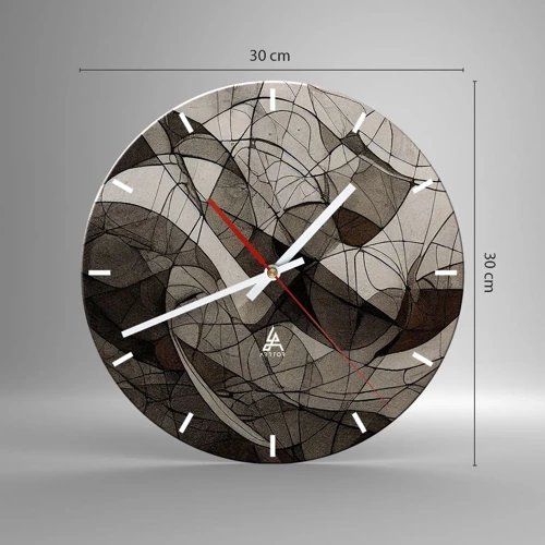 Wall clock - Clock on glass - Circulation of the Colours of the Earth - 30x30 cm