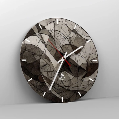 Wall clock - Clock on glass - Circulation of the Colours of the Earth - 30x30 cm