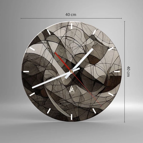 Wall clock - Clock on glass - Circulation of the Colours of the Earth - 40x40 cm