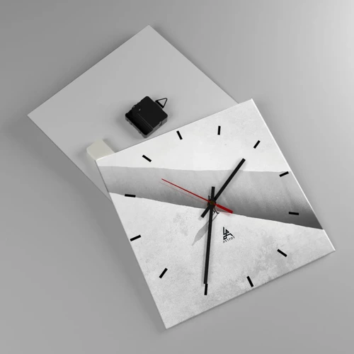 Wall clock - Clock on glass - Clear Goal - 30x30 cm