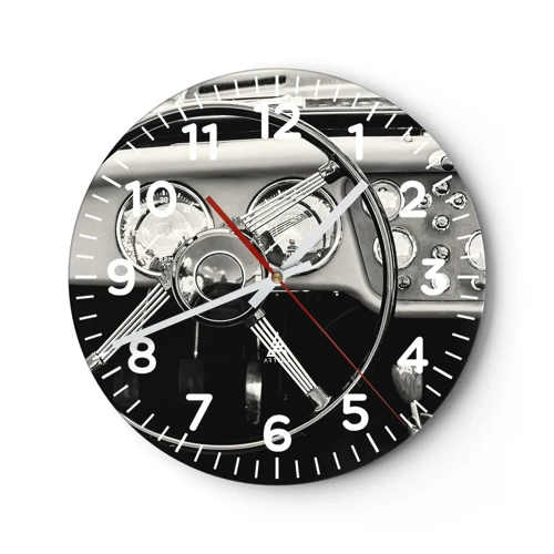 Wall clock - Clock on glass - Collector's Dream - 30x30 cm