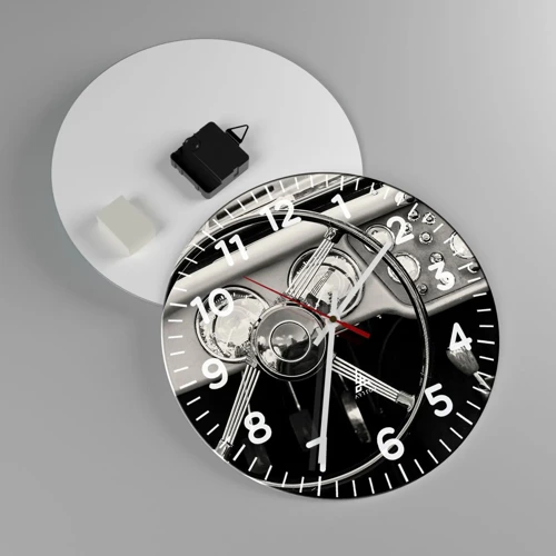 Wall clock - Clock on glass - Collector's Dream - 30x30 cm