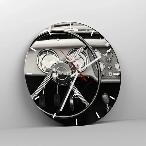 Wall clock - Clock on glass - Collector's Dream - 30x30 cm