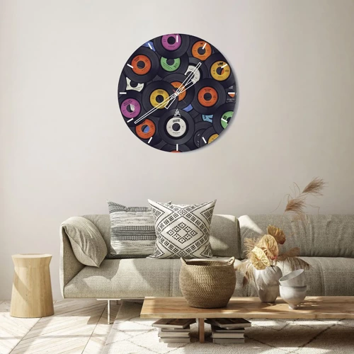 Wall clock - Clock on glass - Colours of Classics - 30x30 cm