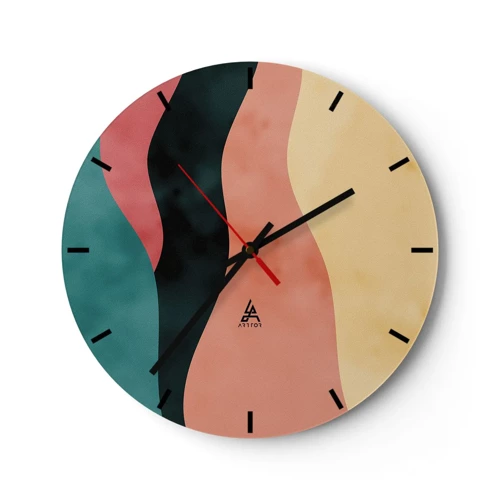 Wall clock - Clock on glass - Compatible Incompability - 30x30 cm