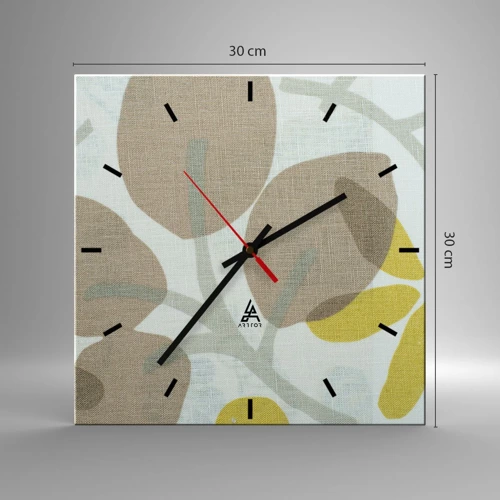 Wall clock - Clock on glass - Composition in Full Sunlight - 30x30 cm