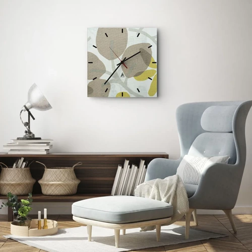 Wall clock - Clock on glass - Composition in Full Sunlight - 30x30 cm