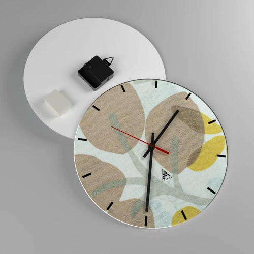 Wall clock - Clock on glass - Composition in Full Sunlight - 30x30 cm