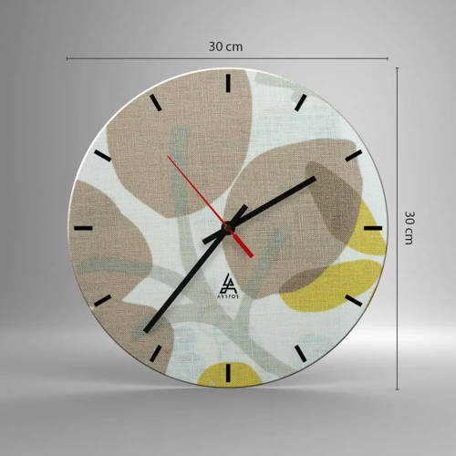 Wall clock - Clock on glass - Composition in Full Sunlight - 30x30 cm