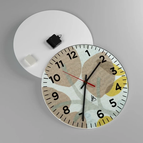 Wall clock - Clock on glass - Composition in Full Sunlight - 40x40 cm