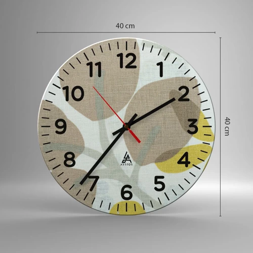 Wall clock - Clock on glass - Composition in Full Sunlight - 40x40 cm