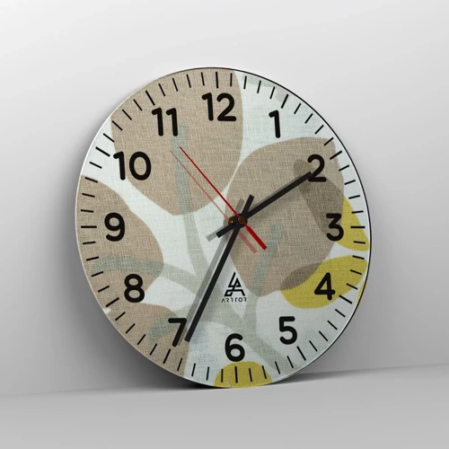 Wall clock - Clock on glass - Composition in Full Sunlight - 40x40 cm