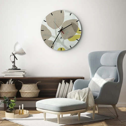 Wall clock - Clock on glass - Composition in Full Sunlight - 40x40 cm