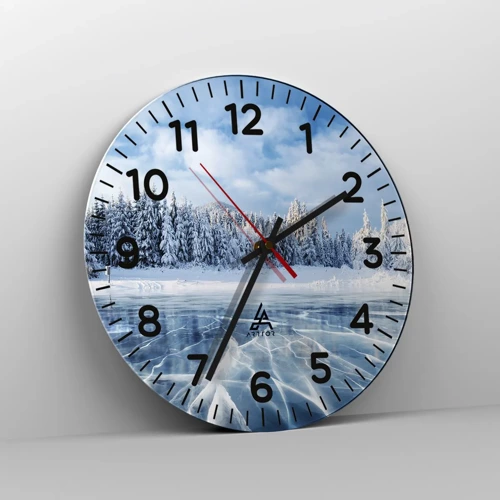 Wall clock - Clock on glass - Dazling and Crystalline View - 30x30 cm