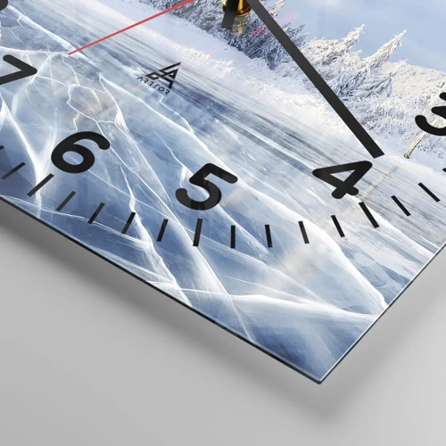 Wall clock - Clock on glass - Dazling and Crystalline View - 40x40 cm
