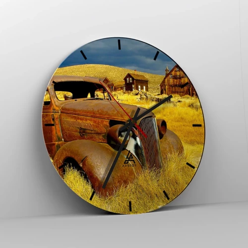 Wall clock - Clock on glass - Deserved Rest - 30x30 cm