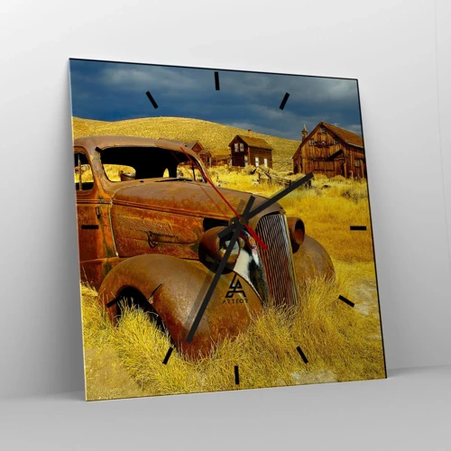 Wall clock - Clock on glass - Deserved Rest - 40x40 cm