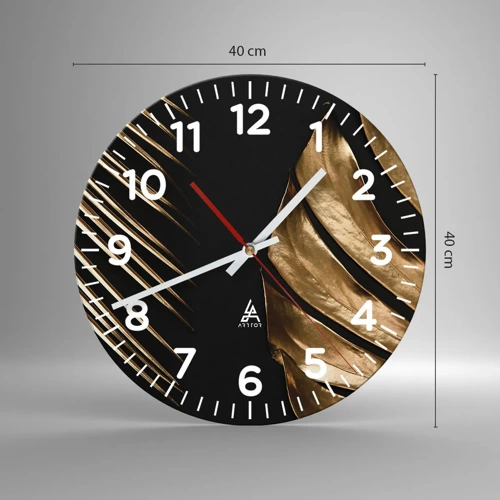 Wall clock - Clock on glass - Different but Equally Exepnsive - 40x40 cm
