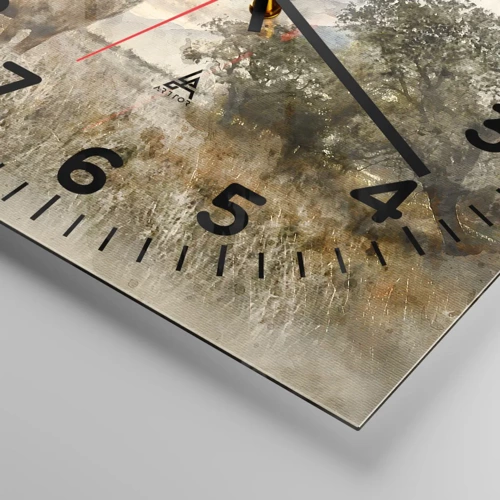 Wall clock - Clock on glass - Dignity - Strength - Majesty - 30x30 cm