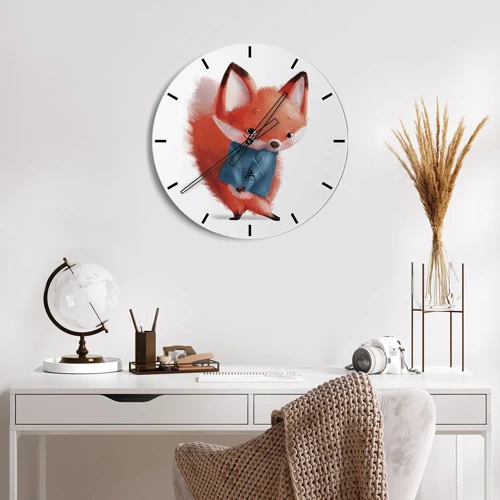 Wall clock - Clock on glass - Do I Look Good in It? - 30x30 cm