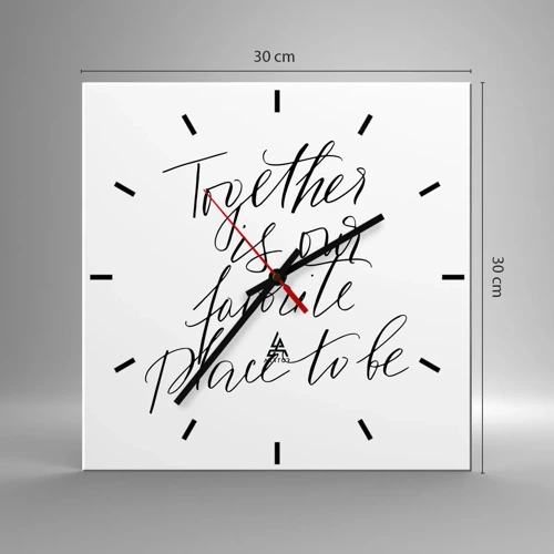 Wall clock - Clock on glass - Do You Also Feel This? - 30x30 cm