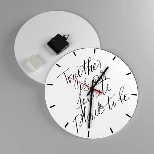 Wall clock - Clock on glass - Do You Also Feel This? - 30x30 cm