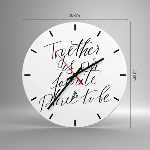 Wall clock - Clock on glass - Do You Also Feel This? - 30x30 cm