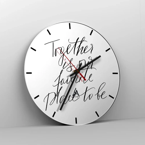 Wall clock - Clock on glass - Do You Also Feel This? - 30x30 cm