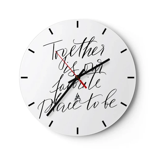 Wall clock - Clock on glass - Do You Also Feel This? - 40x40 cm