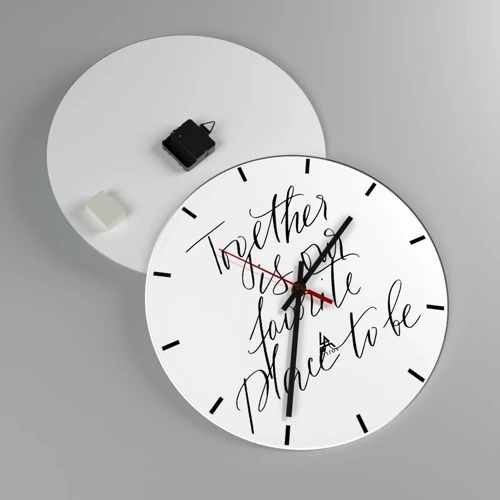 Wall clock - Clock on glass - Do You Also Feel This? - 40x40 cm