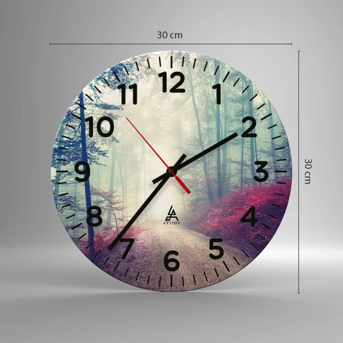 Wall clock - Clock on glass - Early Bird - 30x30 cm
