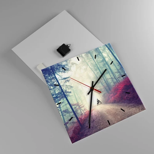 Wall clock - Clock on glass - Early Bird - 40x40 cm