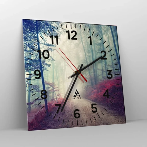 Wall clock - Clock on glass - Early Bird - 40x40 cm