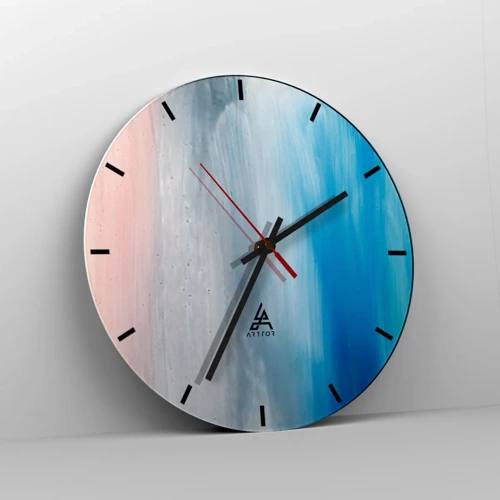 Wall clock - Clock on glass - Elements: Air - 30x30 cm