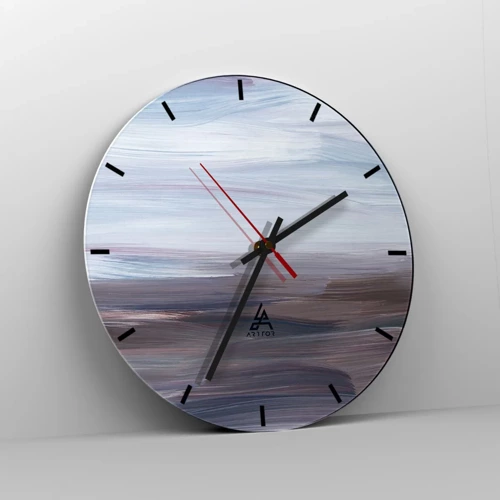 Wall clock - Clock on glass - Elements: Water - 30x30 cm